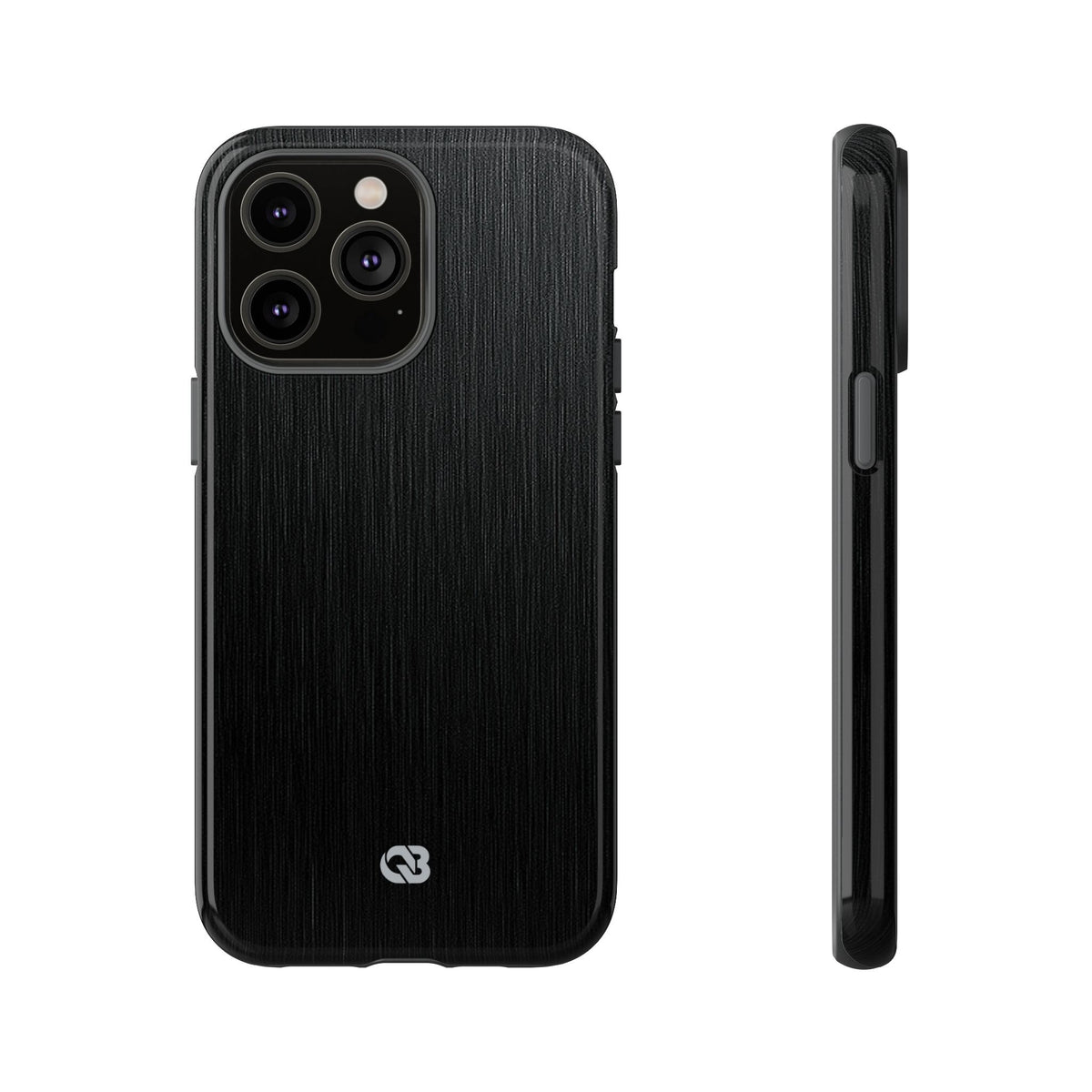 Obsidian Brushed Steel · Tough Phone Case for iPhone · Black