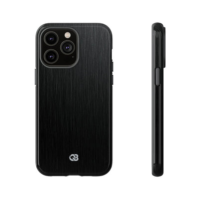 Obsidian Brushed Steel · Tough Phone Case for iPhone · Black