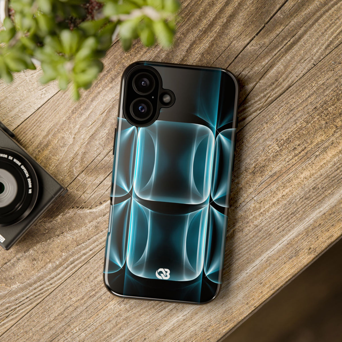 Cyan Core Matrix · Tough Phone Case for iPhone · Blue