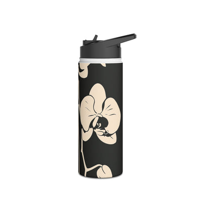 Nocturne Orchid · Insulated Water Bottle · Black