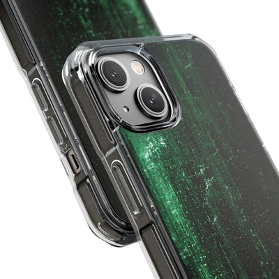 Emerald Void · Clear Impact Magnetic Phone Case for iPhone ·  Green