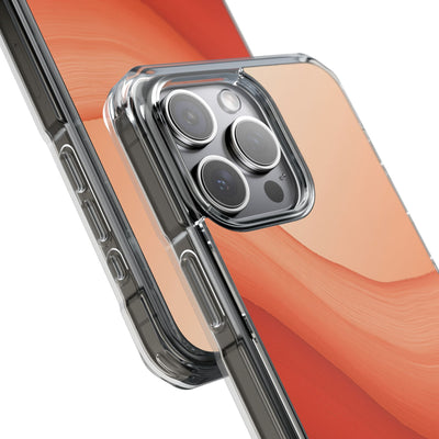 Terracotta Flow · Clear Impact Magnetic Phone Case for iPhone · Orange