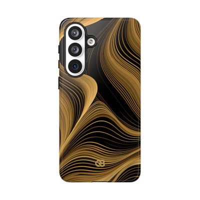 Gold Tough Phone Case for Samsung - Molten Copper Strands