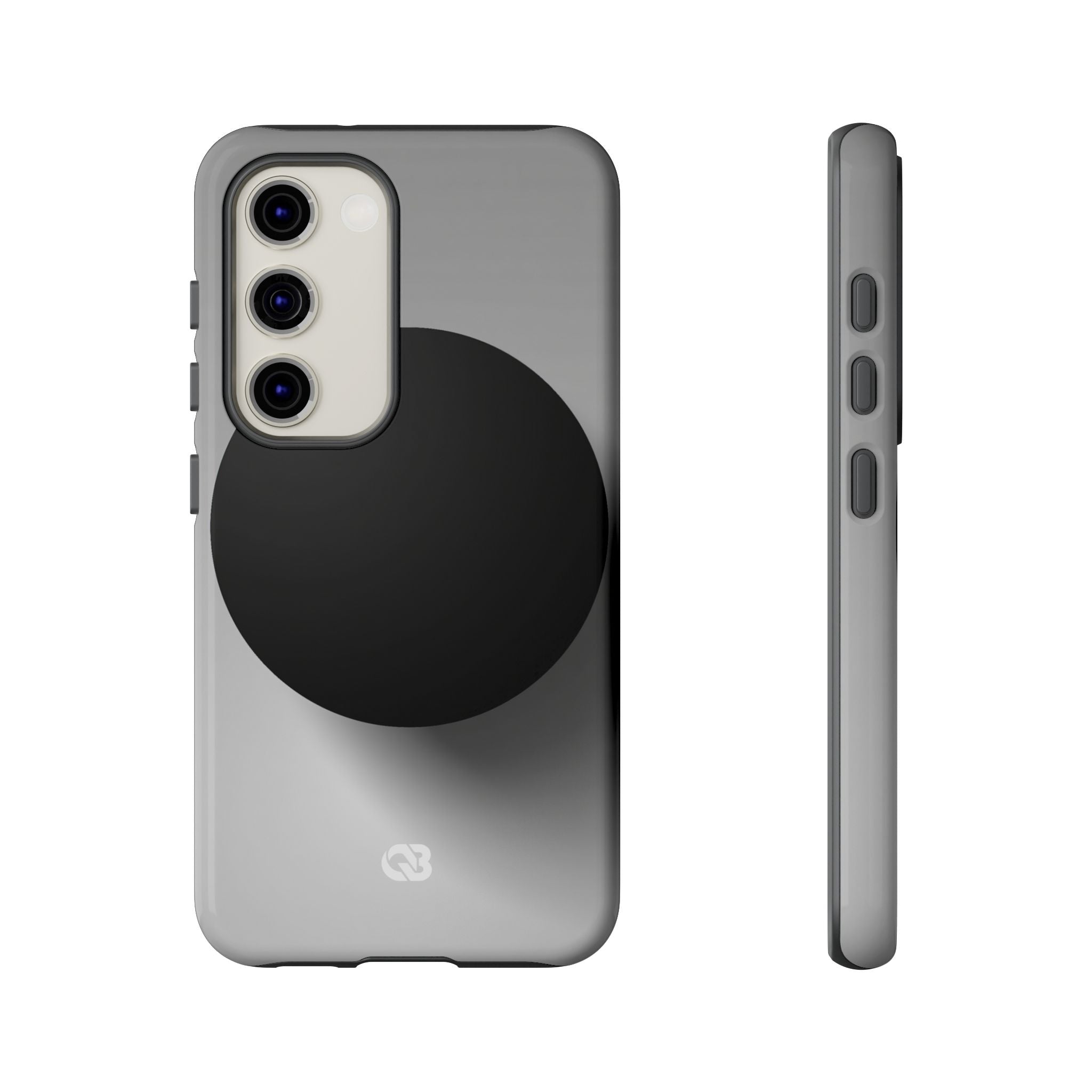 Grey Tough Phone Case for Samsung - Matte Onyx Sphere