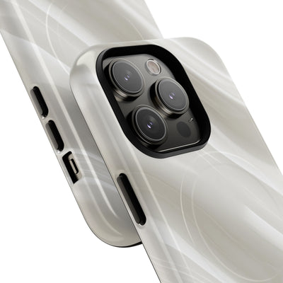 White Tough 2.0 Magsafe Phone Case for iPhone - Polished Ivory Wave