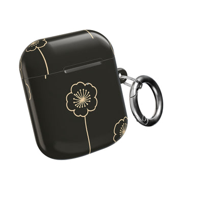 Nocturne Bloom Contours · Hard Case for AirPods & AirPods Pro · Black