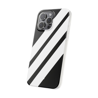 Obsidian White Bars · Soft Handyhülle für iPhone