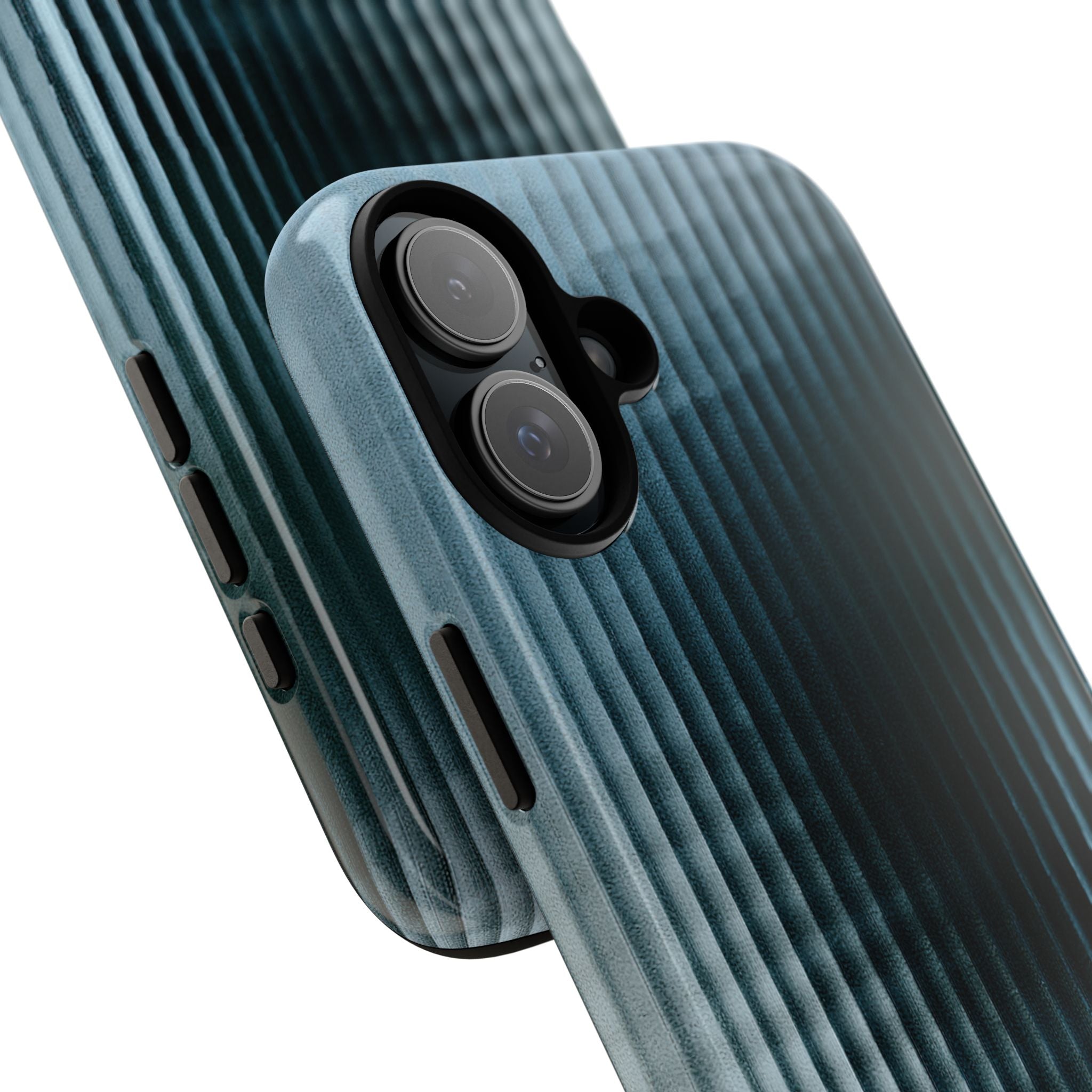 Blue Tough Phone Case for iPhone - Glacial Reeded Glass