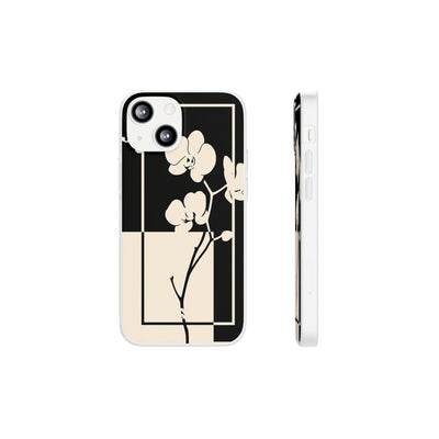Geometric Orchid Bloom · Lite Phone Case for iPhone ·  Black