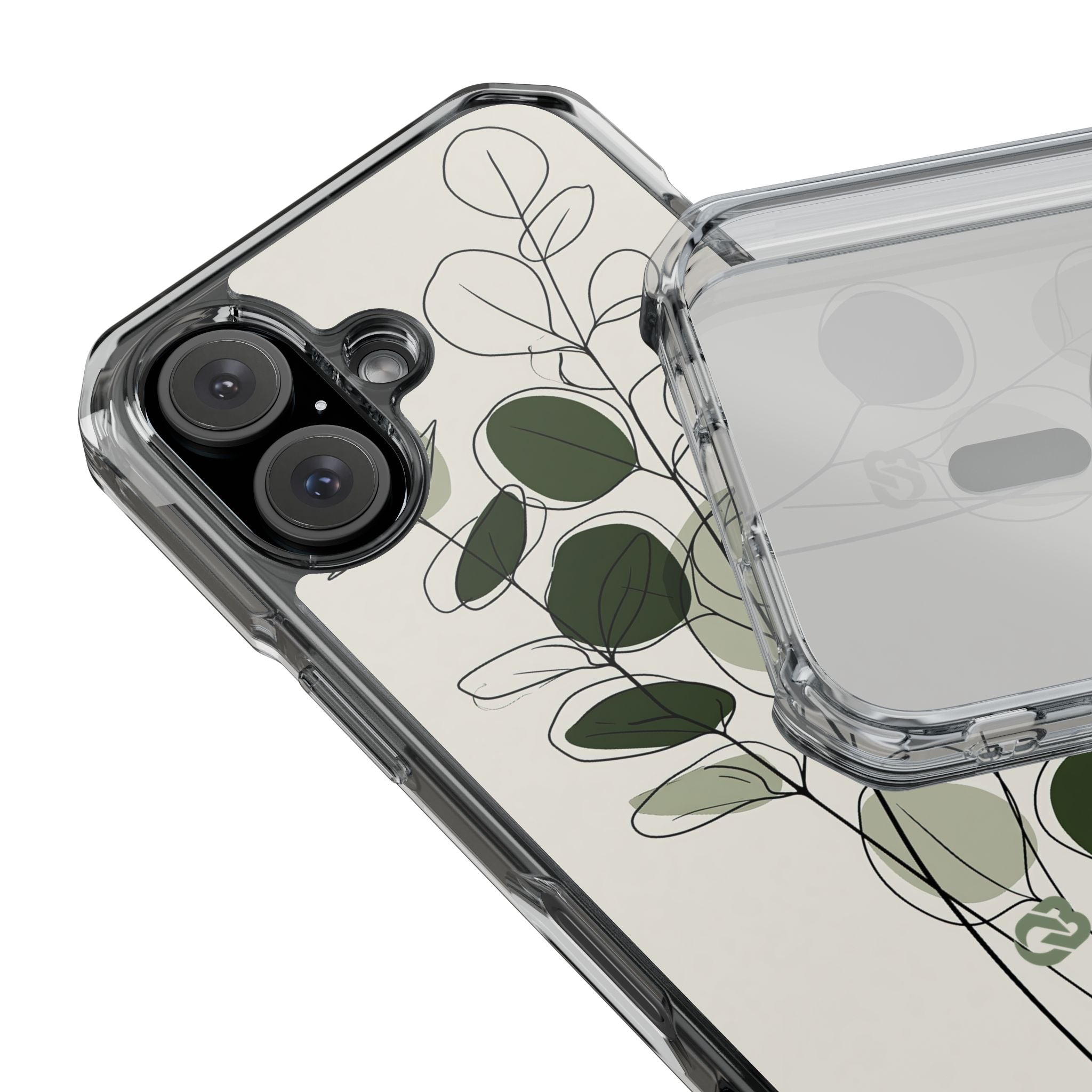 Green Impact MagSafe Phone Case for iPhone - Muted Eucalyptus Sketch