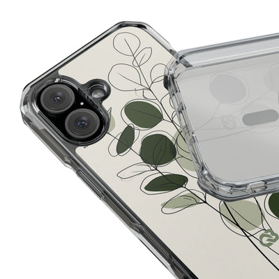 Green Impact MagSafe Phone Case for iPhone - Muted Eucalyptus Sketch