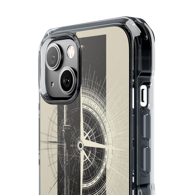 Beige Impact MagSafe Phone Case for iPhone - Zenith Vector Spire
