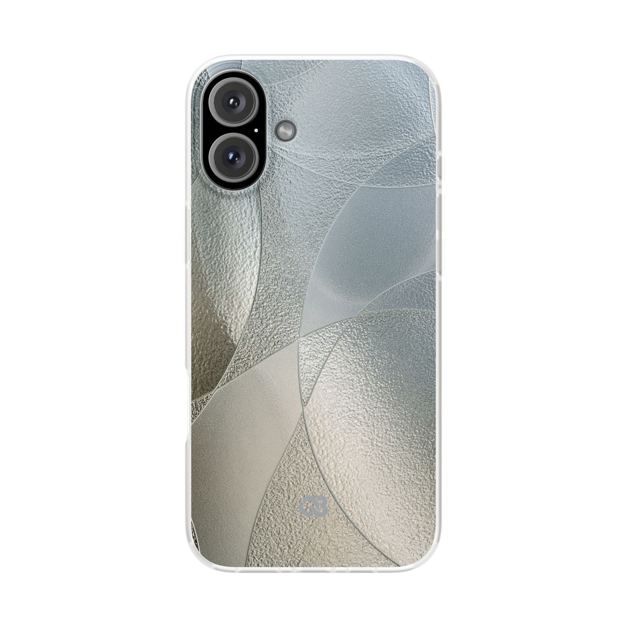 Silver Lite Phone Case for iPhone - Frosted Silver Mosaic