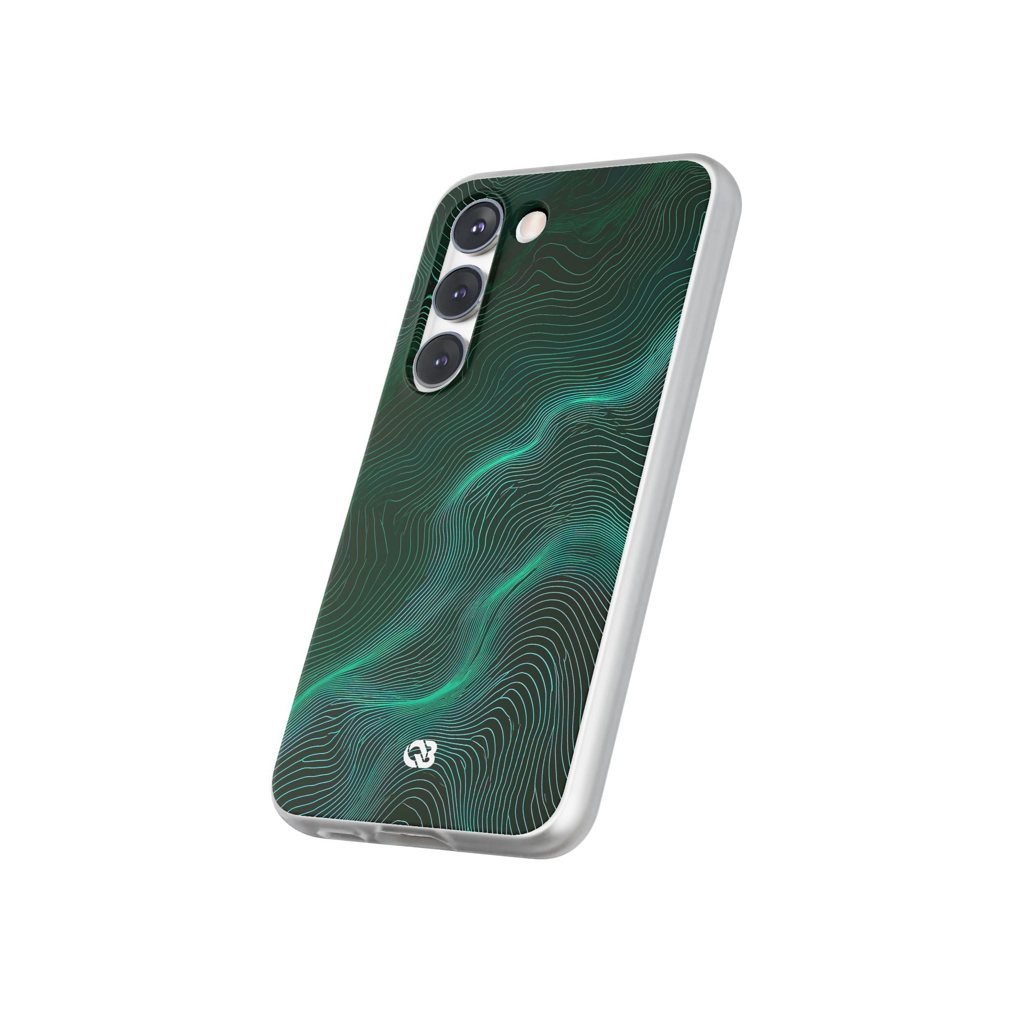 Teal Lite Phone Case for Samsung - Neon Jade Contour