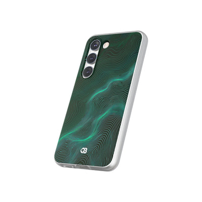 Teal Lite Phone Case for Samsung - Neon Jade Contour