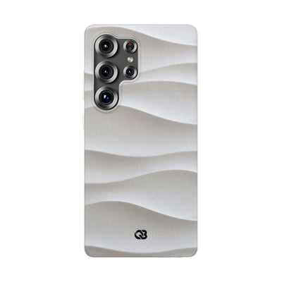 White Lite Phone Case for Samsung - Arctic Flow Ridges