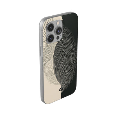 Beige Lite Phone Case for iPhone - Obsidian Cream Plume