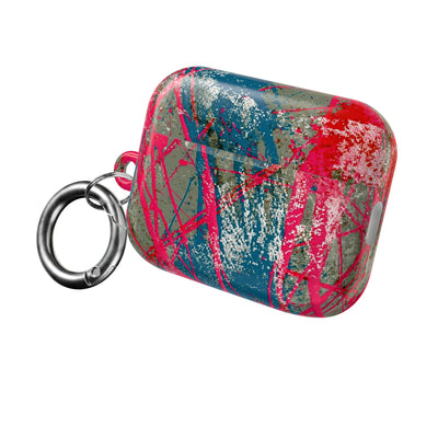 Neon Static Drip · Hard Case for AirPods & AirPods Pro · Pink