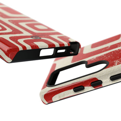 Vermilion Block Motif · Tough Phone Case for Samsung · Red