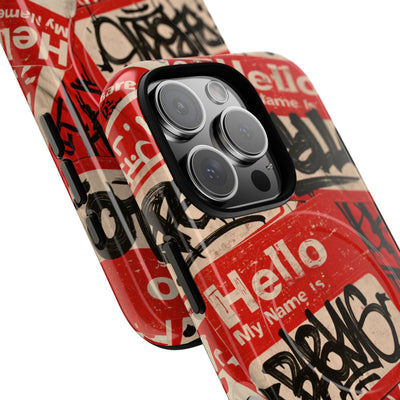 Slap Tag Collage · Tough 2.0 Magnetic Phone Case for iPhone · Red