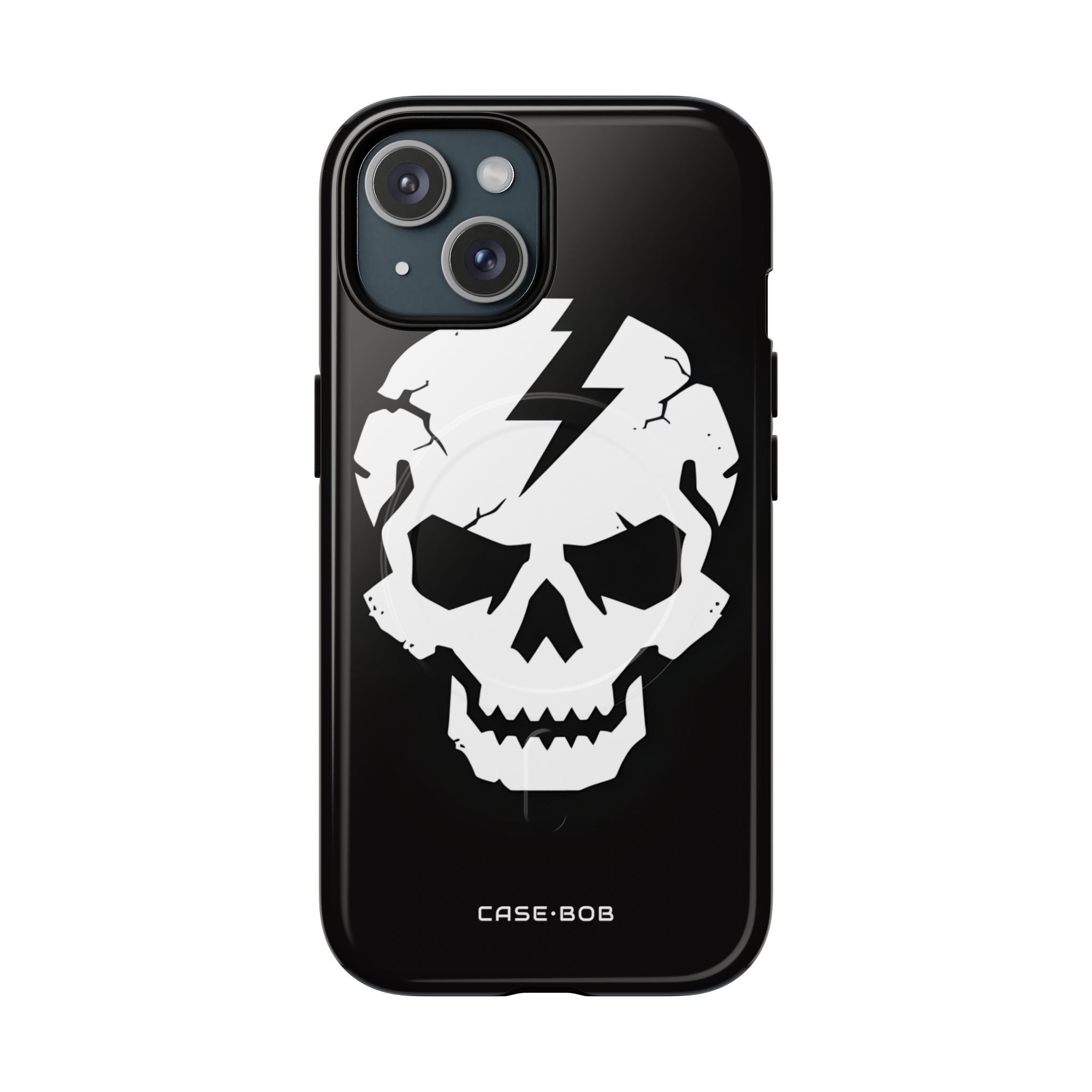 Lightning Skull iPhone 15 Case - Tough+