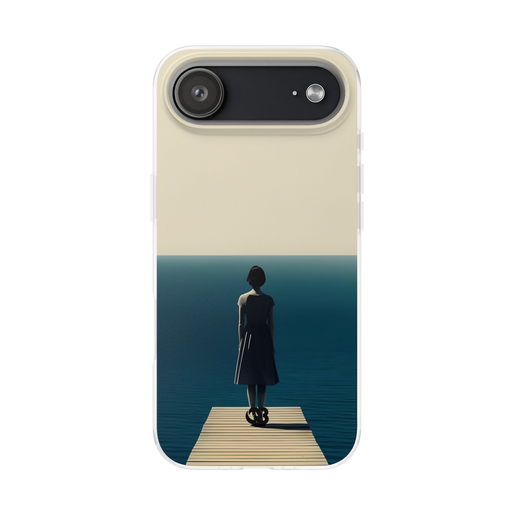 Solitary Blue Horizon · Soft Coque de téléphone pour iPhone