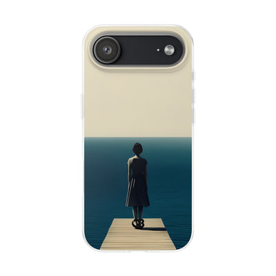 Solitary Blue Horizon · Soft Coque de téléphone pour iPhone