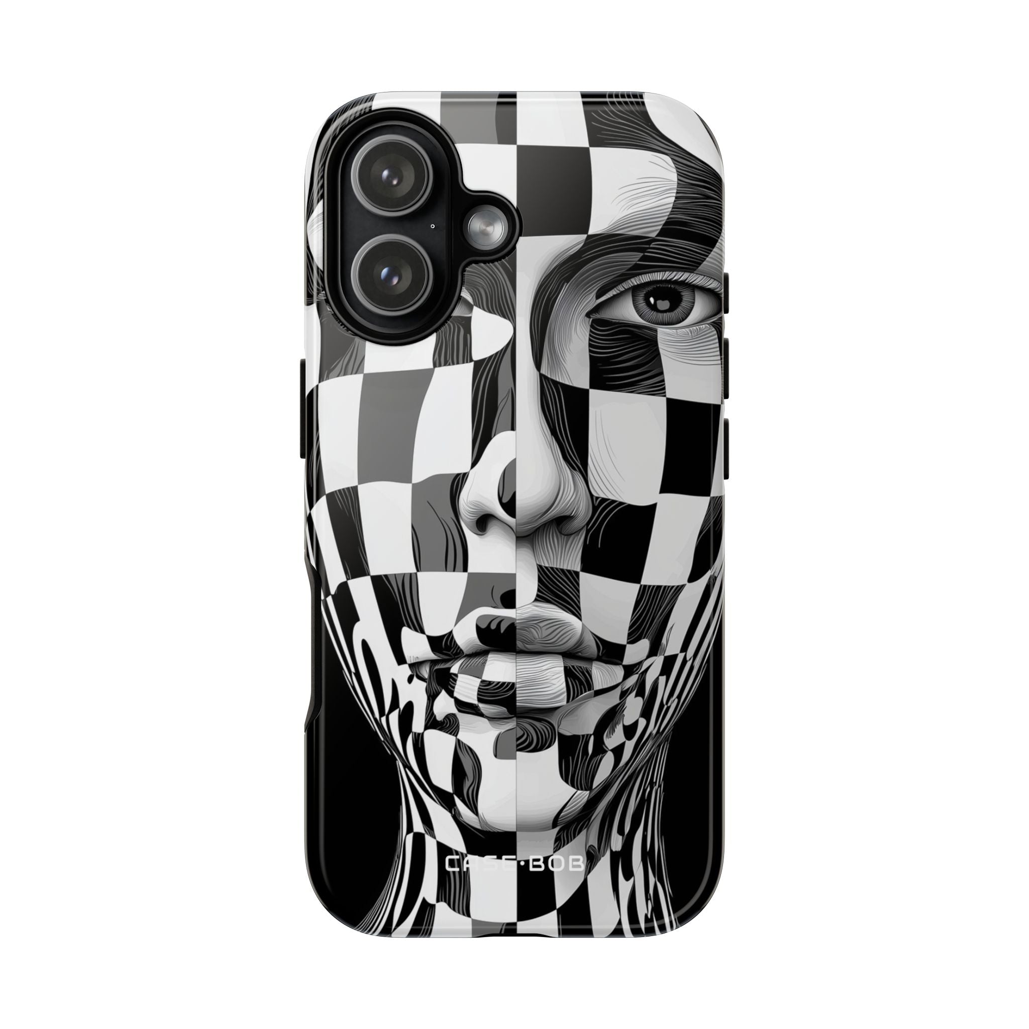 Checkered Face iPhone 17 Case - Tough - CASE•BOB