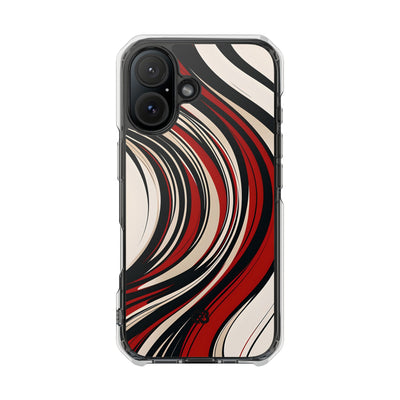 Karmesin Fluss Wellen · Impact Handyhülle für iPhone · Magsafe