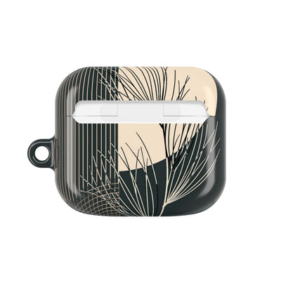 Botanical Crescent Linework · Hard Case for AirPods & AirPods Pro · Green