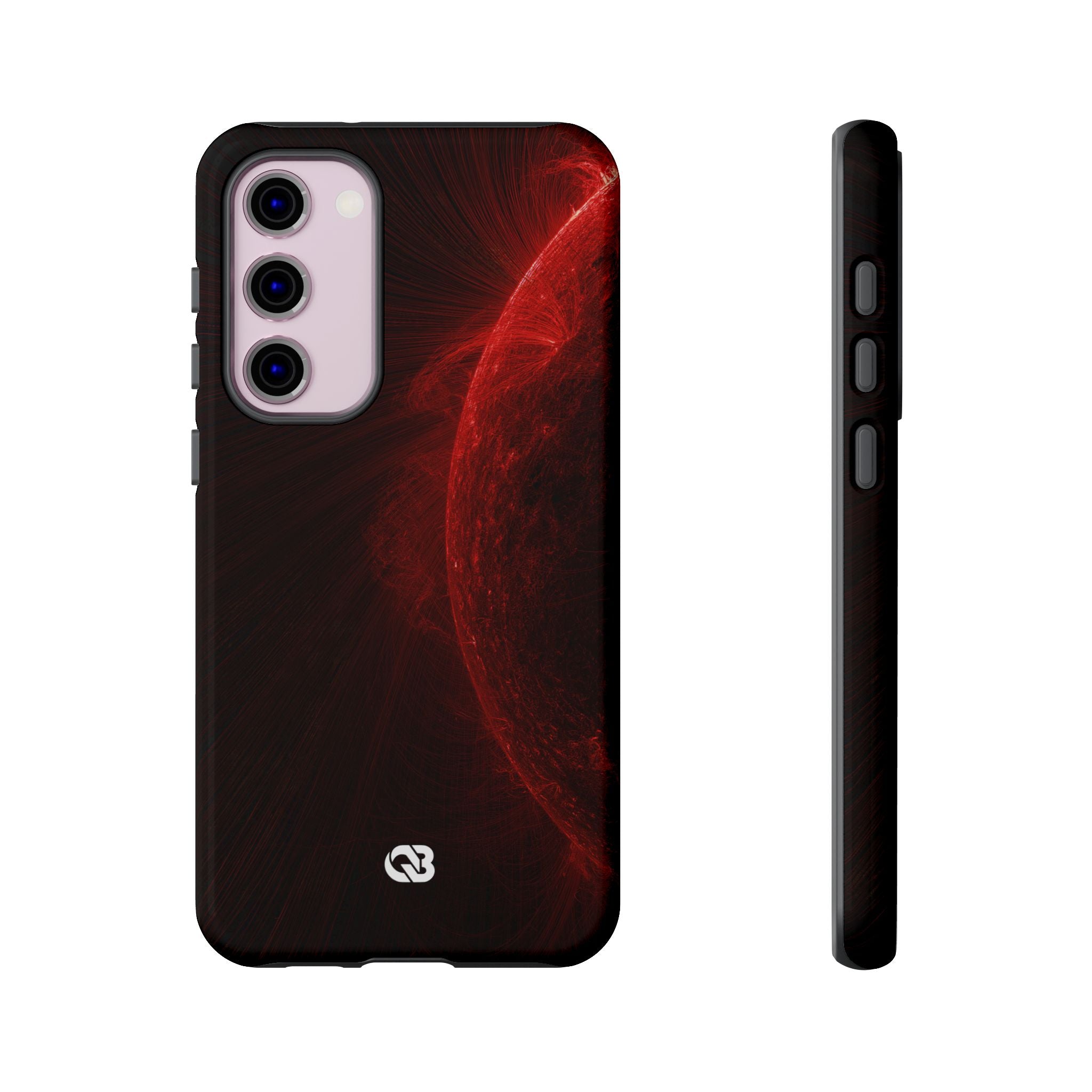 Red Tough Phone Case for Samsung - Solar Crimson Flare