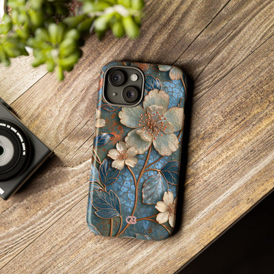 Gilded Blossom Reverie · Tough Phone Case for iPhone · Teal