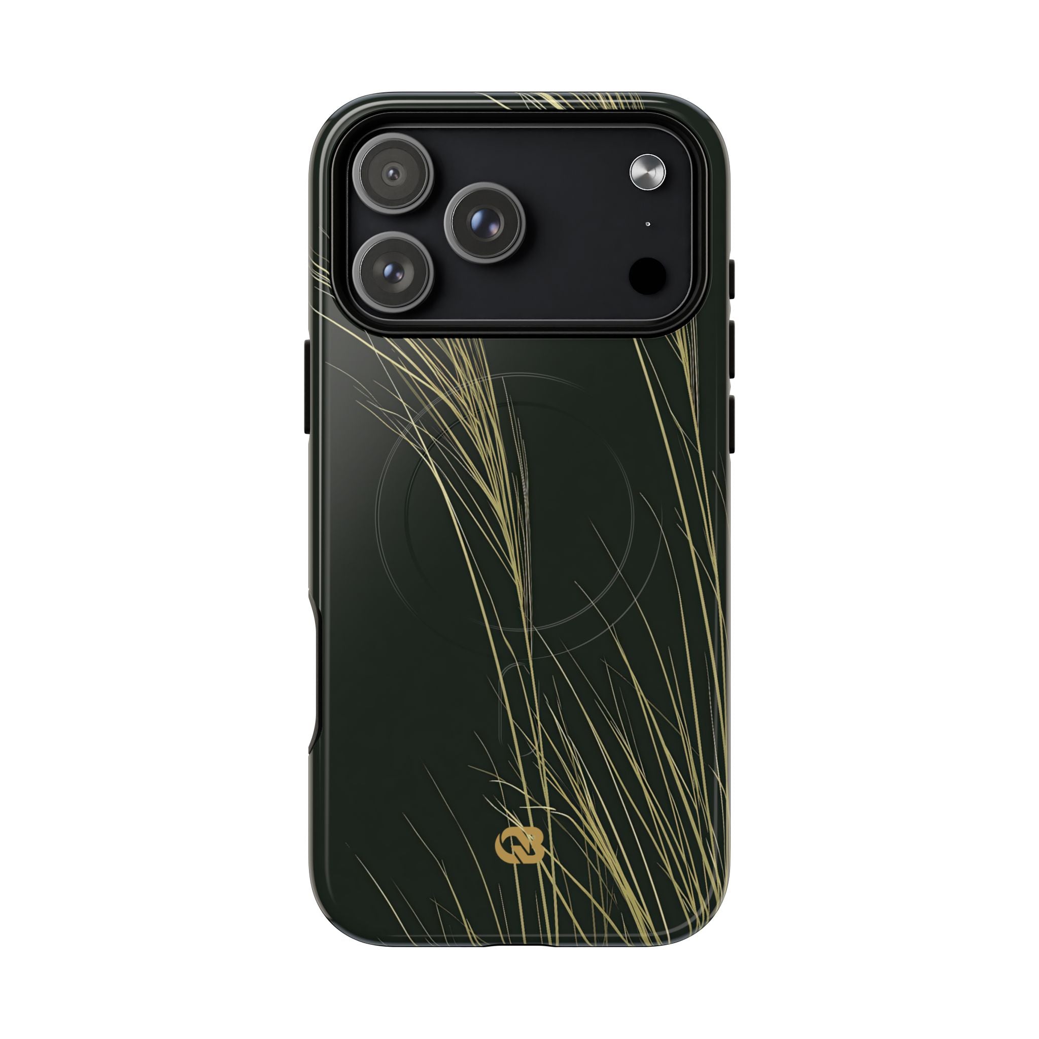 Green Tough 2.0 Magsafe Phone Case for iPhone - Midnight Gilded Grass