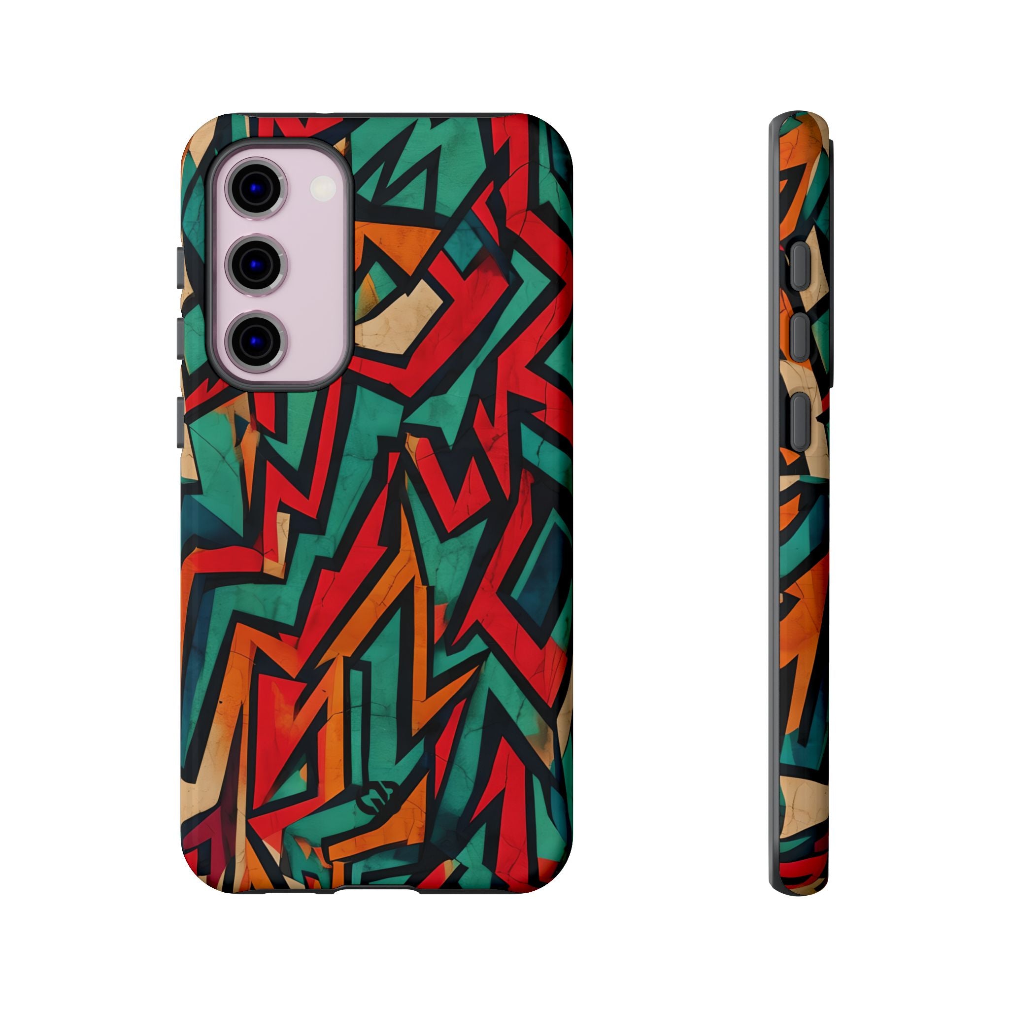 Jagged Teal Static · Tough Phone Case for Samsung