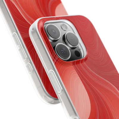 Red Lite Phone Case for iPhone - Crimson Silk Strands