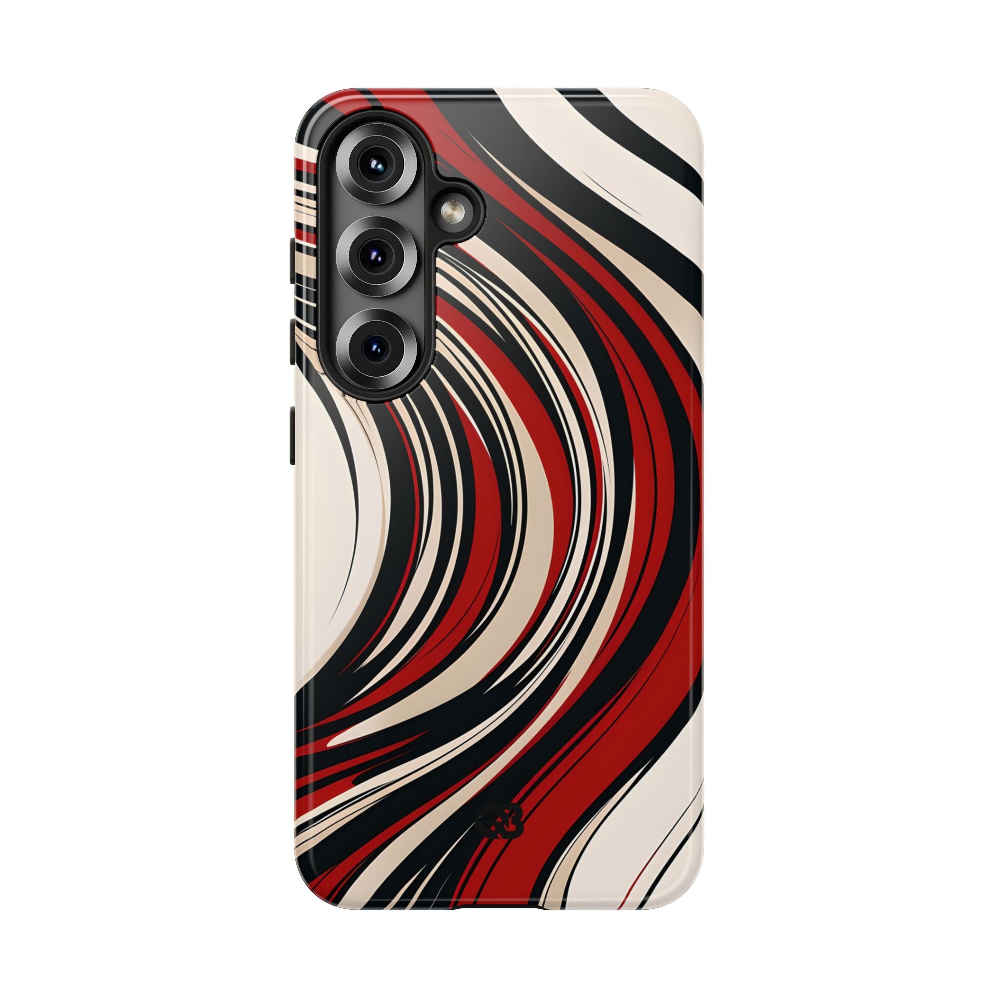 Crimson Flow Waves · Tough Phone Case for Samsung