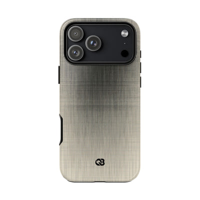 Beige Tough Phone Case for iPhone - Carbon Screen Grid