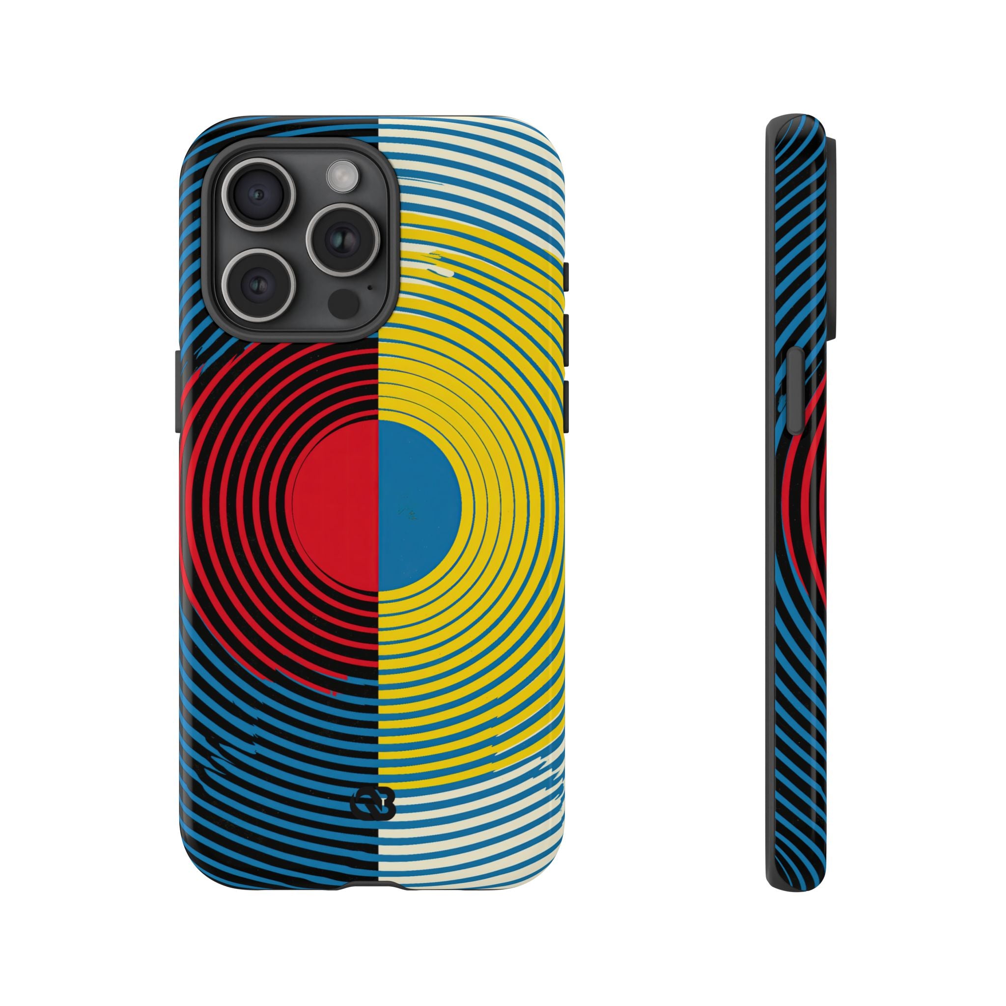 Blue Tough Phone Case for iPhone - Primary Circuit Orbit