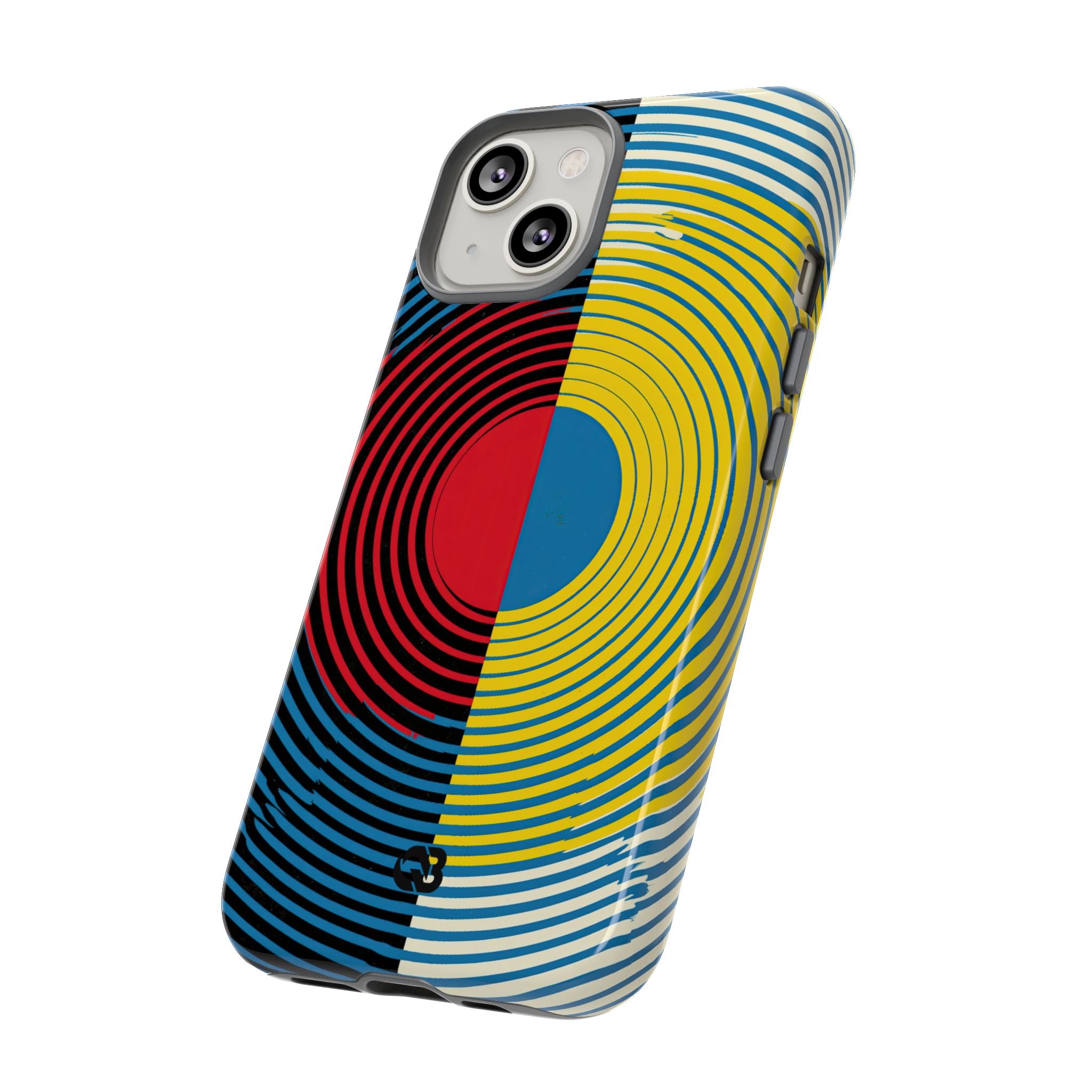 Blue Tough Phone Case for iPhone - Primary Circuit Orbit