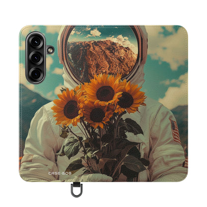 Sunflower Astronaut - Samsung S25 Case - Wallet