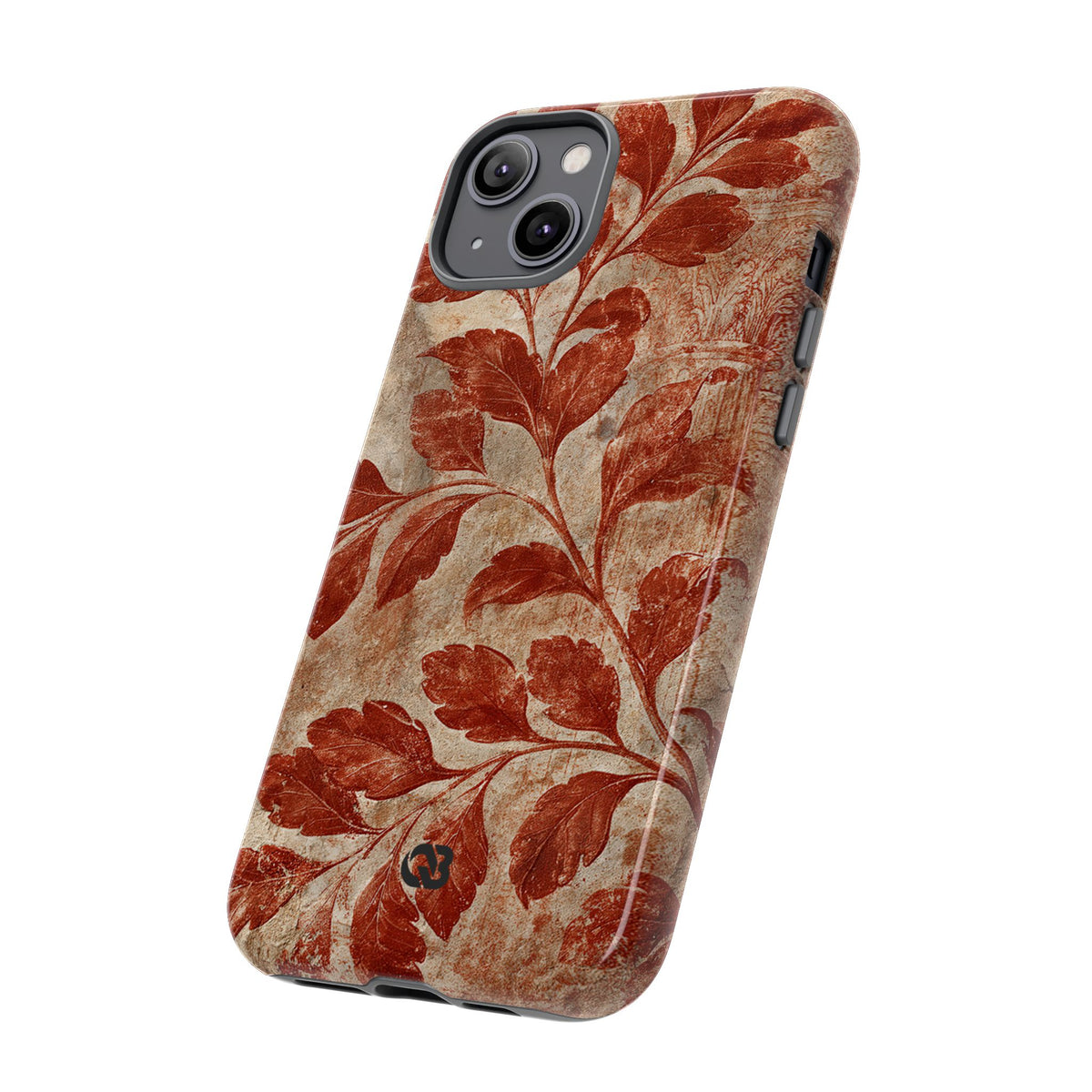 Terracotta Botanical Fresco · Tough Phone Case for iPhone · Red