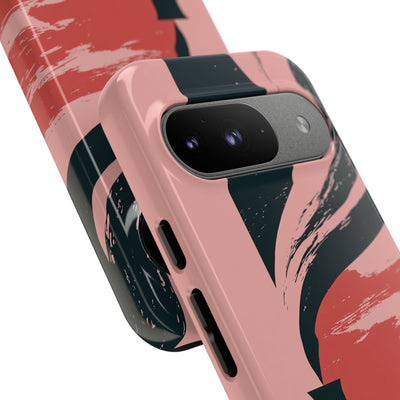 Pink Tough Phone Case for Google Pixel - Cinder Rose Plume