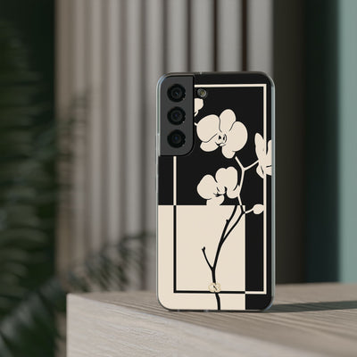 Beige Lite Phone Case for Samsung - Nocturnal Orchid Frame