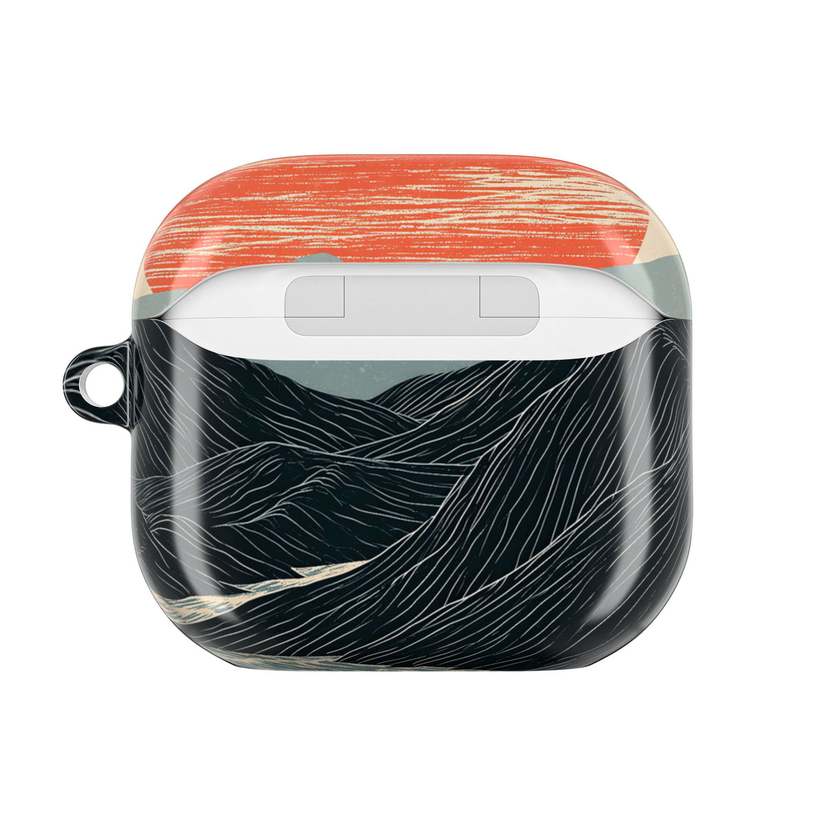 Crimson Ridge Horizon · Hard Case for AirPods & AirPods Pro · Black