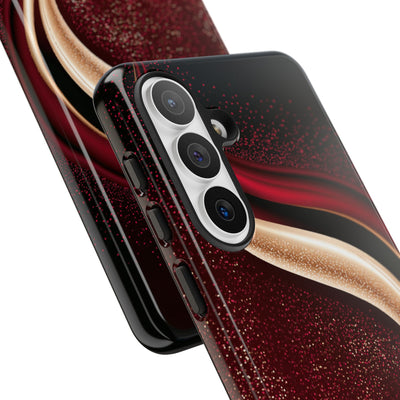 Gilded Crimson Flow · Tough Phone Case for Samsung · Red