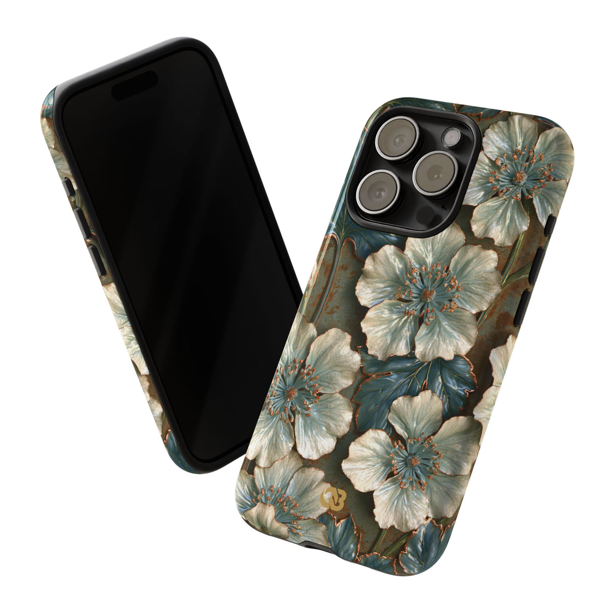 Gilded Blossom Reverie · Tough Phone Case for iPhone · Teal