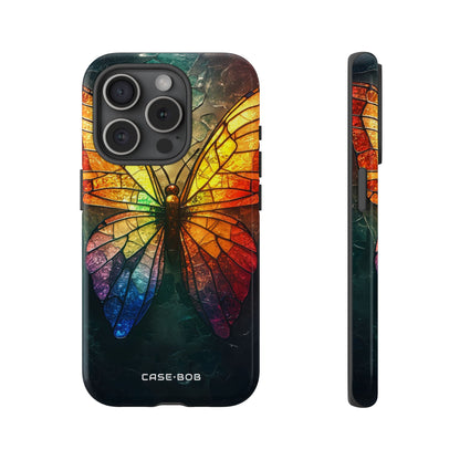 Stained Glass Butterfly iPhone 15 Pro Case - Tough