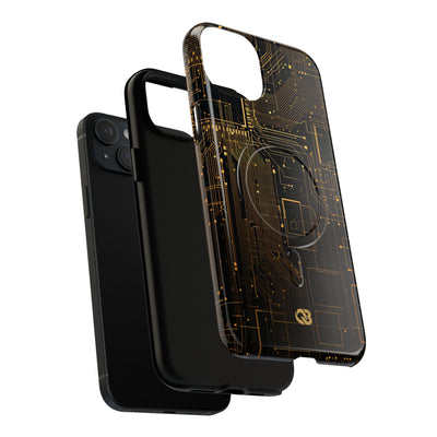 Gold Tough 2.0 Magsafe Phone Case for iPhone - Amber Core Mainframe