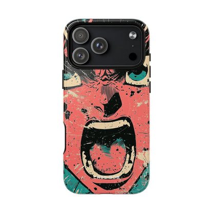 Screaming Face Pink iPhone 17 Pro Max Case - Tough+ - CASE•BOB