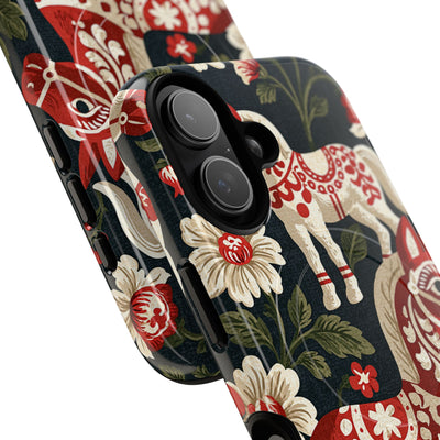 Nordic Dala Meadow · Tough 2.0 Magnetic Phone Case for iPhone · Red